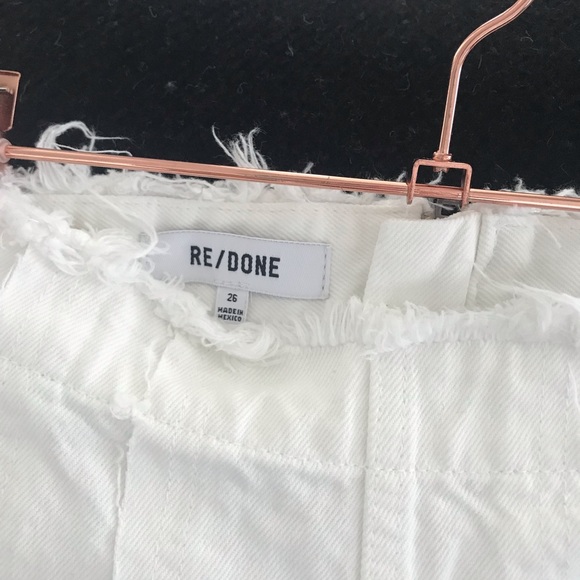 RE/DONE super cool white denim skirt sz 26 NWOT - Picture 6 of 6